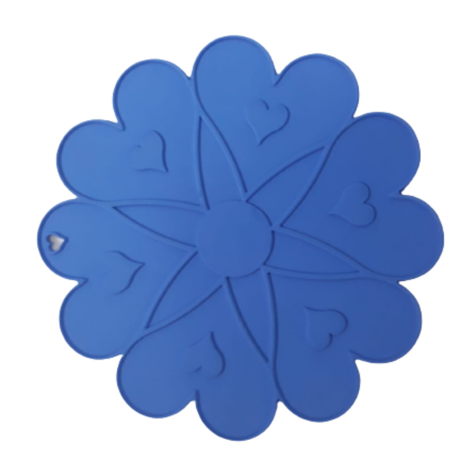 Soport vase fierbinti, din silicon, model floare, albastru