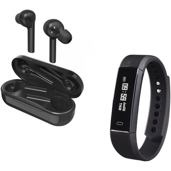 Pachet Hama, Casti In-ear Bluetooth Style TW, negru + Bratara fitness Fit Track 1900 Pachet Hama, Casti In-ear Bluetooth Style TW, negru + Bratara fitness Fit Track 1900