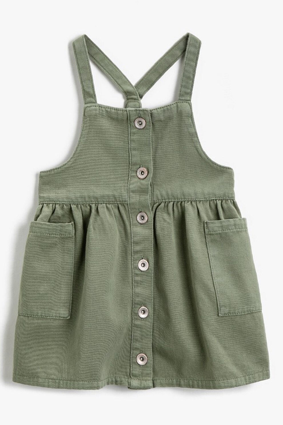 KOTON, Rochie fara maneci cu buzunare, Verde sparanghel, 146-152 CM