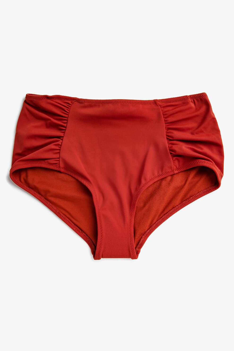 KOTON, Slip cu talie inalta si fronseuri, Scortisoara, XS