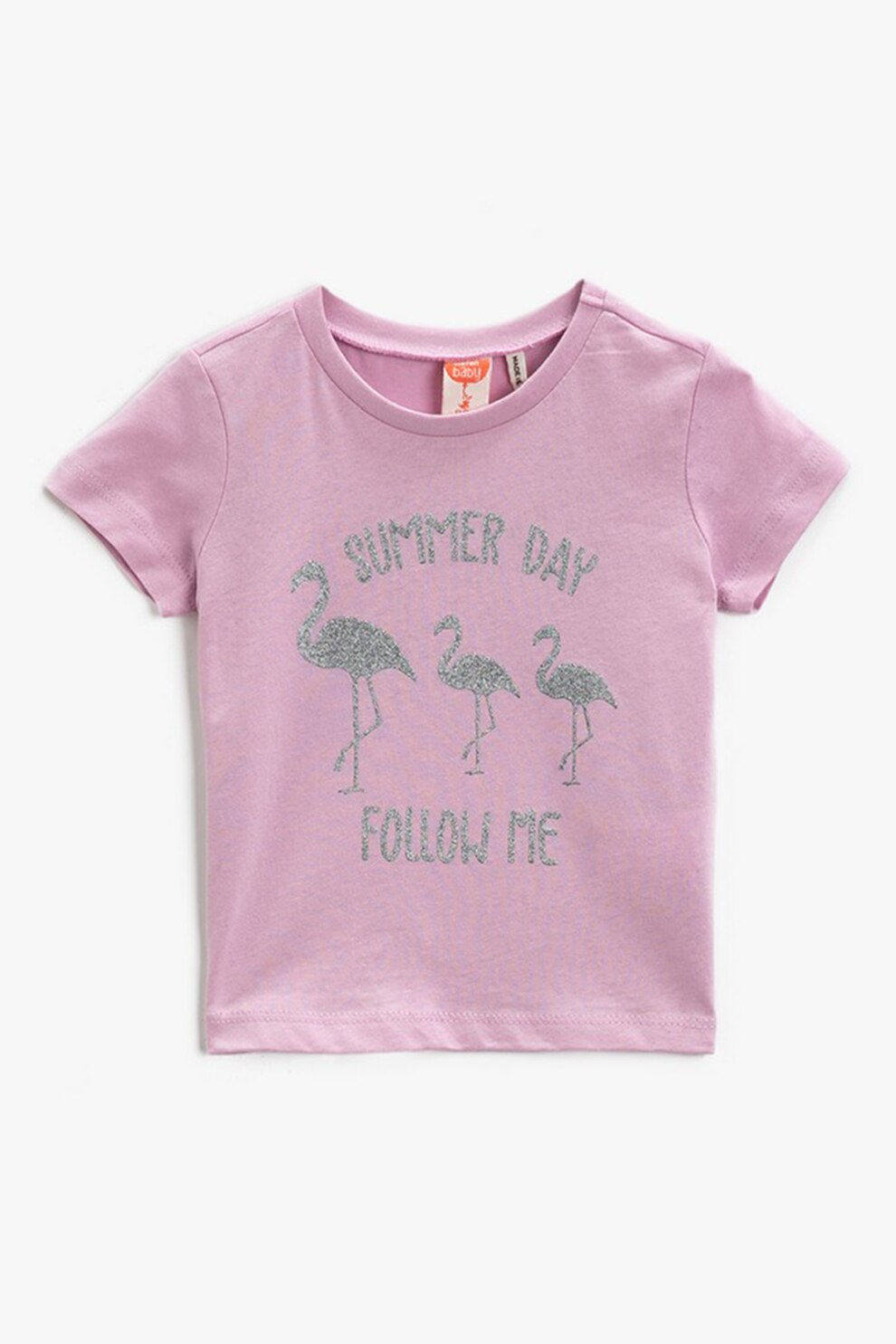 KOTON, Tricou cu imprimeu stralucitor, Lila, 68-74 CM