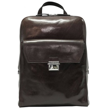 Rucsac THE BRIDGE din piele naturala vachetta, portlaptop 14'', L06345101, maro Rucsac THE BRIDGE din piele naturala vachetta, portlaptop 14'', L06345101, maro