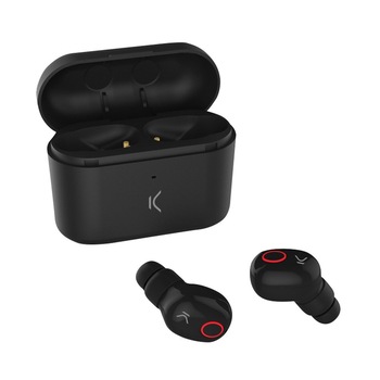 Casti Bluetooth Ksix Free Pods True Wireless BT 5.0 Negru Casti Bluetooth Ksix Free Pods True Wireless BT 5.0 Negru