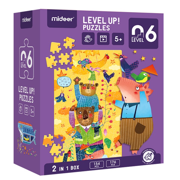 Puzzle nivel 6, Imaginatia lumii, 2 cutii incluse