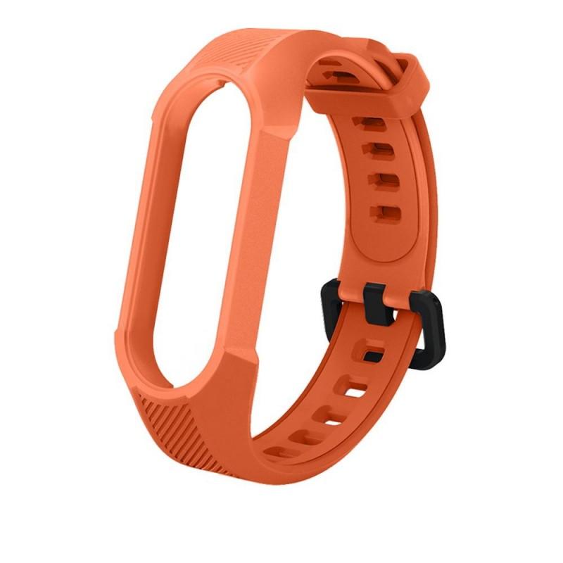 Curea silicon Tech-Protect Armour compatibila cu Xiaomi Mi Band 5/6/6 NFC Orange