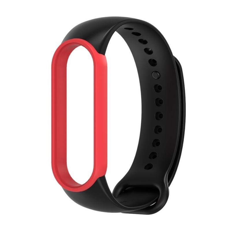 Curea silicon Tech-Protect Icon compatibila cu Xiaomi Mi Band 5/6/6 NFC Black/Red