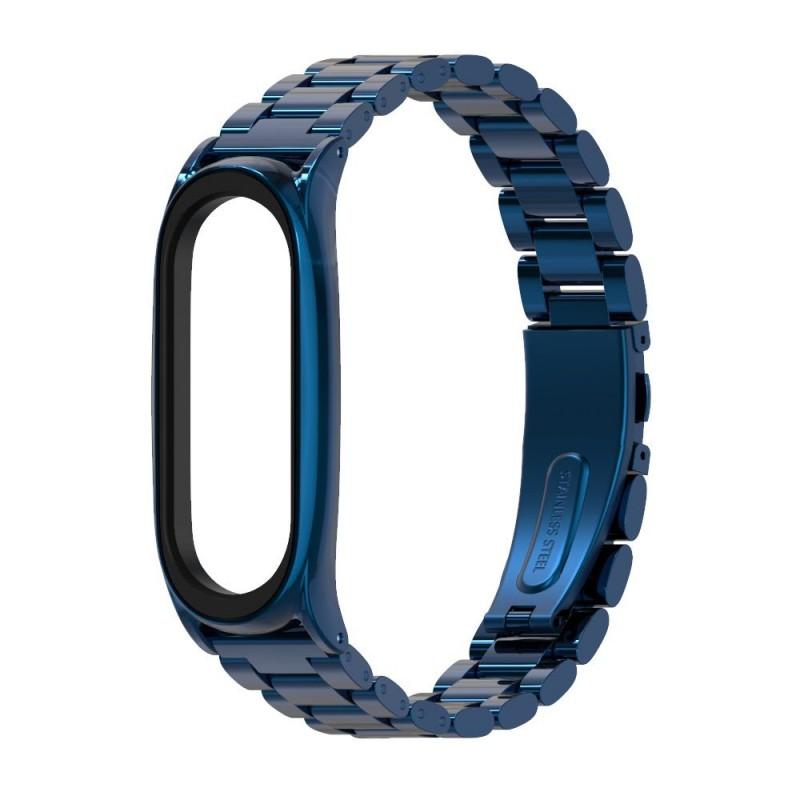 Curea otel inoxidabil Tech-Protect Stainless compatibila cu Xiaomi Mi Band 5/6/6 NFC Navy Blue