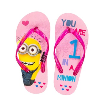 Papuci fetite, flip-flop Minions, roz deschis Papuci fetite, flip-flop Minions, roz deschis
