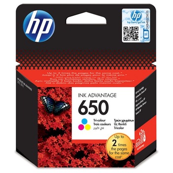 Cartus cerneala HP 650 pentru HP Deskjet Ink Advantage 1015, color, 5 ml Cartus cerneala HP 650 pentru HP Deskjet Ink Advantage 1015, color, 5 ml