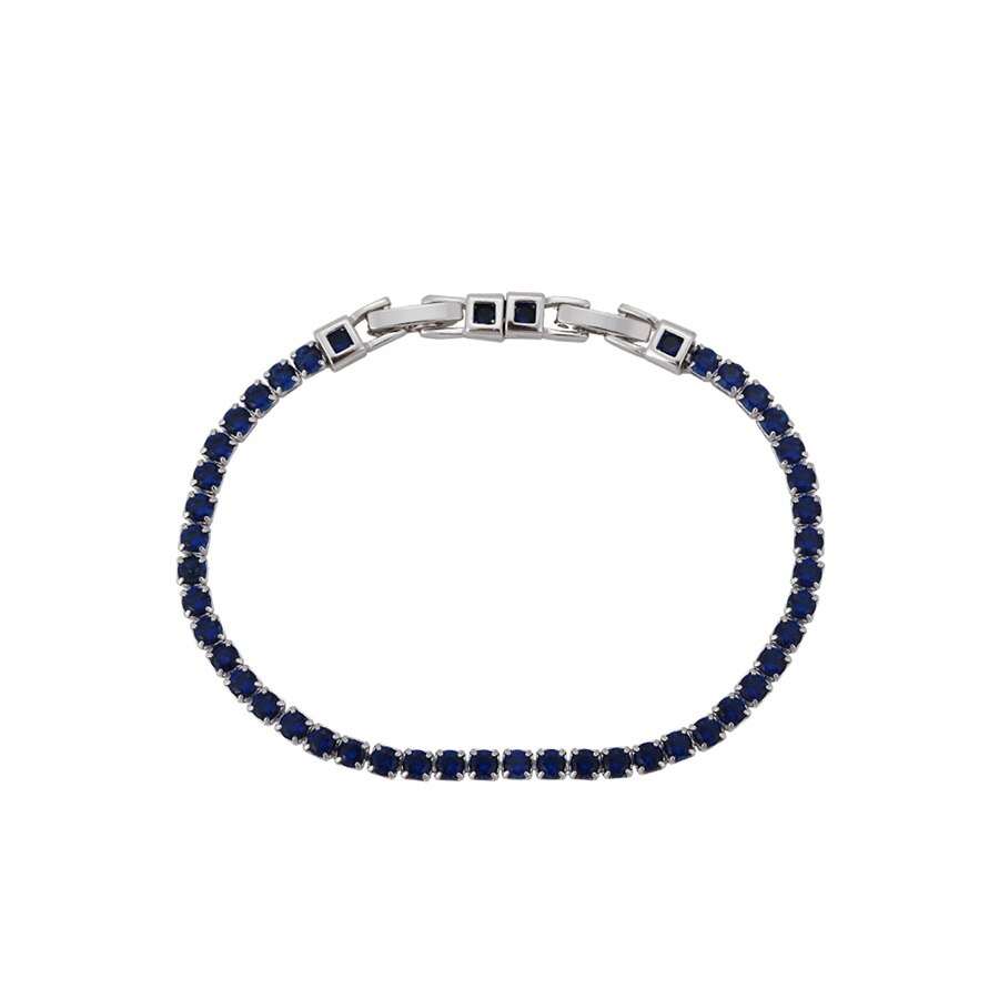 Bratara Anebris Round Sapphire Brilliant,dublu placata Rodiu