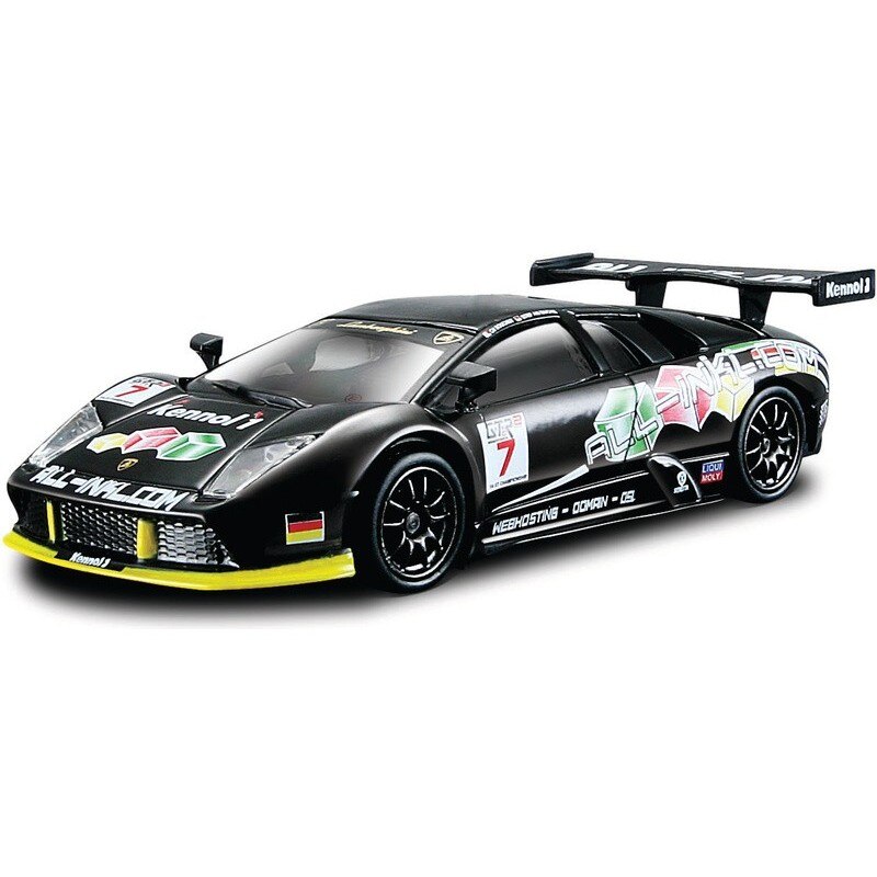Masina de jucarie Bburago, Lamborghini Murcielago GT, 11cm, 1:43, Race, Plastic/Metal, Multicolor