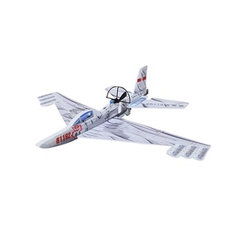 Avion planor din polistiren Alb/Gri cu lumina led, elice si incarcare USB Avion planor din polistiren Alb/Gri cu lumina led, elice si incarcare USB