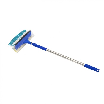 Spalator de geam, 27 cm, cu coada telescopica de 1,2 m, cromata Spalator de geam, 27 cm, cu coada telescopica de 1,2 m, cromata