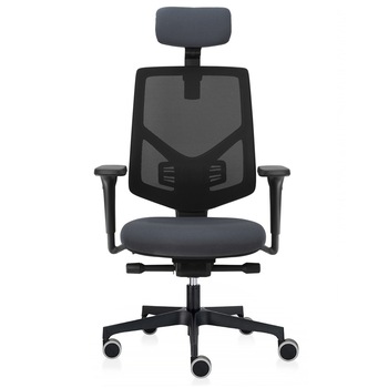 Scaun ergonomic de birou TRAFFIC CHAIRS FIT, mesh NEGRU, sezut GRI INCHIS, spatar reglabil pe inaltime, tetiera, brate reglabile 4D, mecanism multiblock, suport lombar reglabil in adancime, rotile gumate mari Scaun ergonomic de birou TRAFFIC CHAIRS FIT, mesh NEGRU, sezut GRI INCHIS, spatar reglabil pe inaltime, tetiera, brate reglabile 4D, mecanism multiblock, suport lombar reglabil in adancime, rotile gumate mari