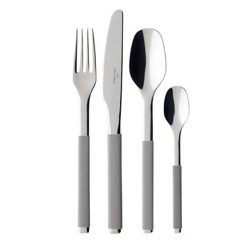 Set tacamuri 24 piese, Villeroy & Boch, S+ Taupe Cutlery, inox/silicon Set tacamuri 24 piese, Villeroy & Boch, S+ Taupe Cutlery, inox/silicon