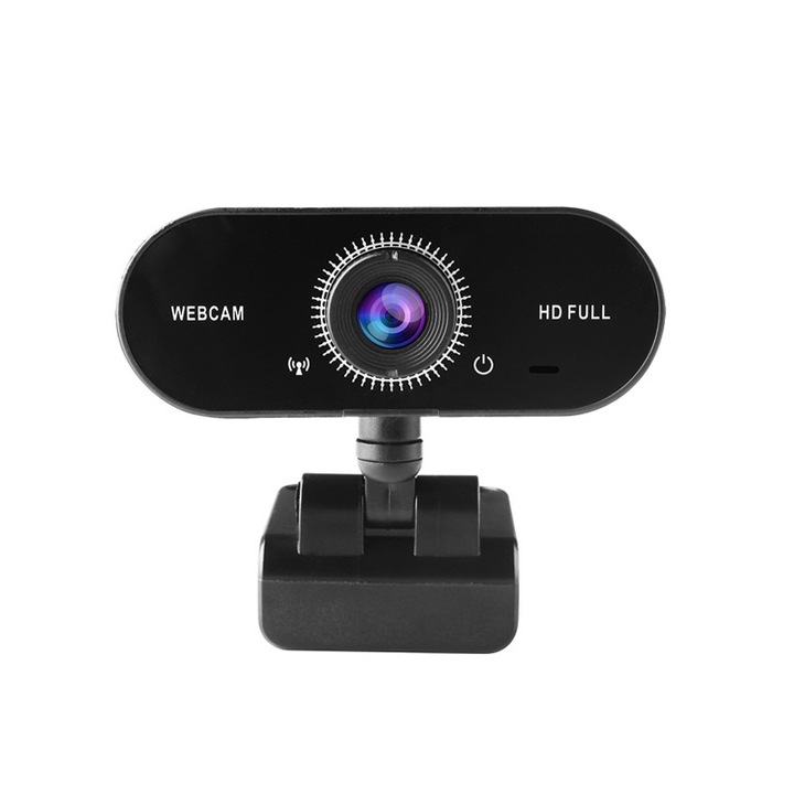Camera web 1080p cu microfon, 1920x1080, 30 fps, USB 2.0 plug and play, Negru