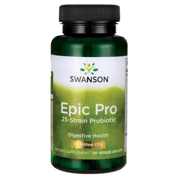 Supliment alimentar, Complex de Probiotice si Prebiotice, Swanson Epic Pro 25 Strain Probiotic - 30 capsule (30 doze)