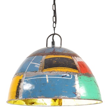 Lampa suspendata vintage, vidaXL, Fier, 41 x 26.5 cm, Multicolour Lampa suspendata vintage, vidaXL, Fier, 41 x 26.5 cm, Multicolour