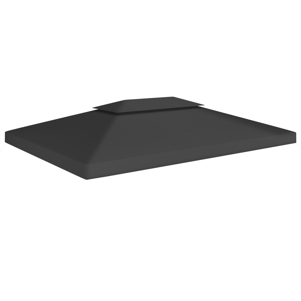 Copertina acoperis foisor, vidaXL, Poliester, 4 x 3 m, 310 g / m², Negru