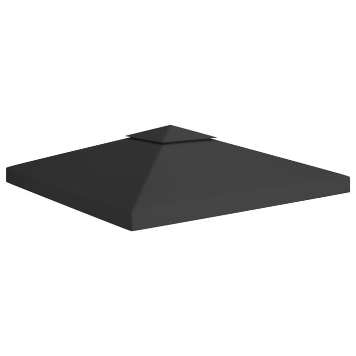 Двоен покрив за шатра vidaXL, 310 г/м², 3x3 м, черен
