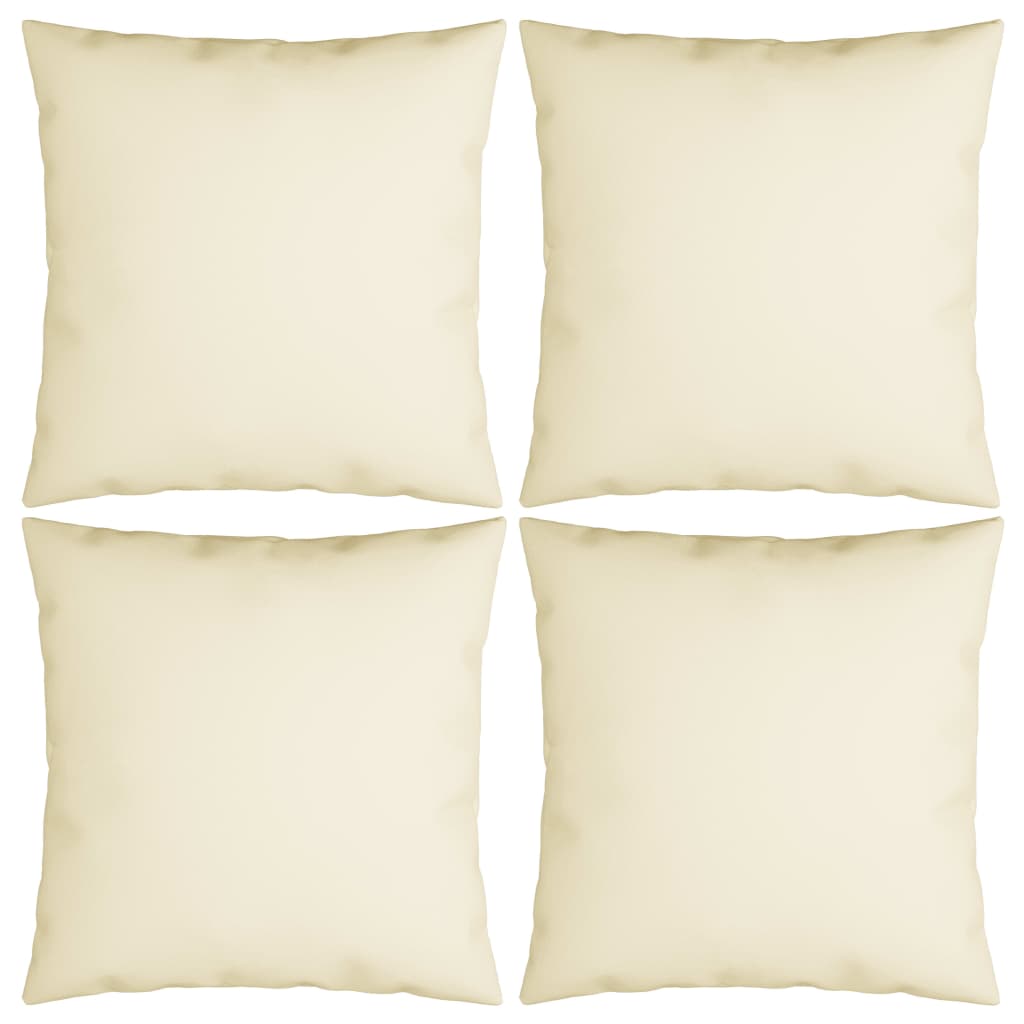 Set de 4 perne decorative pentru gradina, vidaXL, Tesatura, 60 x 60 cm, Crem