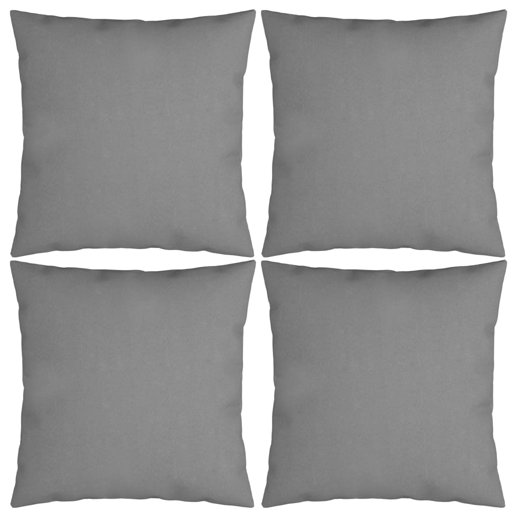 Set de 4 perne decorative pentru gradina, vidaXL, Tesatura, 60 x 60 cm, Gri