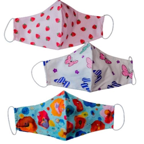 Set 3 masti de protectie, bumbac 100%,certificate OEKO TEX,forma ergonomica,cu filtru de protectie