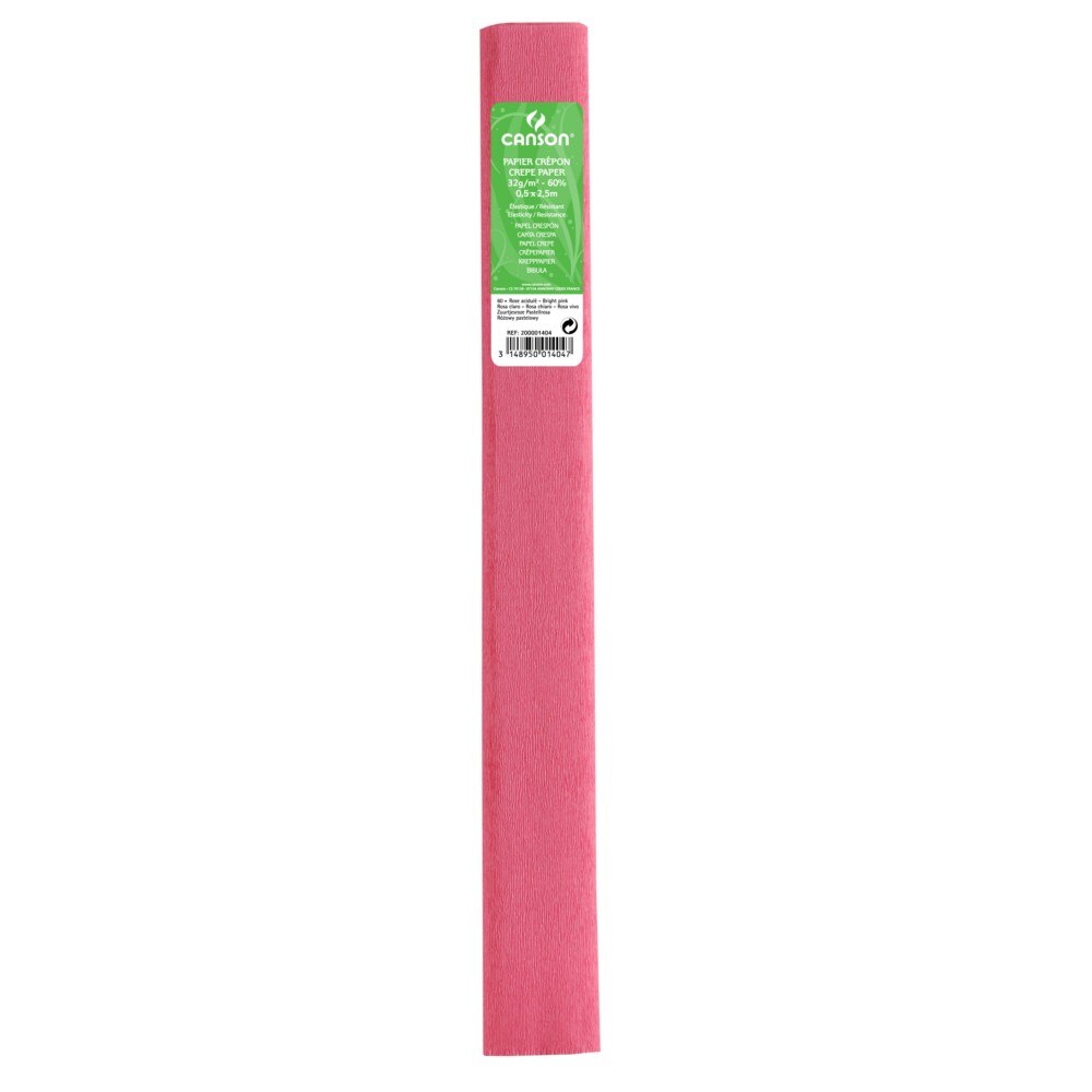 Hartie creponata CANSON standard 0,5 x 2,5m, 32g/mp, 60% ROSE ACIDULE (ROZ ACIDULAT)
