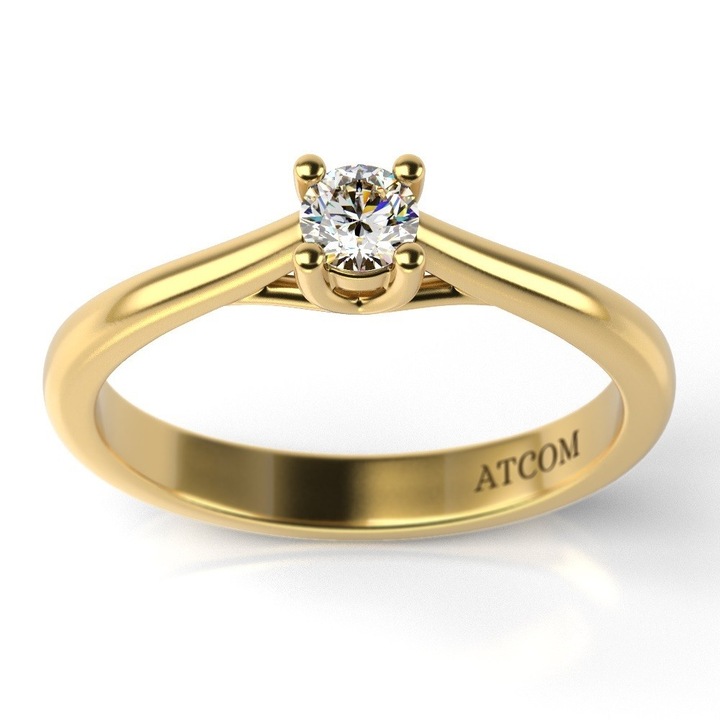 Пръстен от жълто злато Tomer модел, Годежен