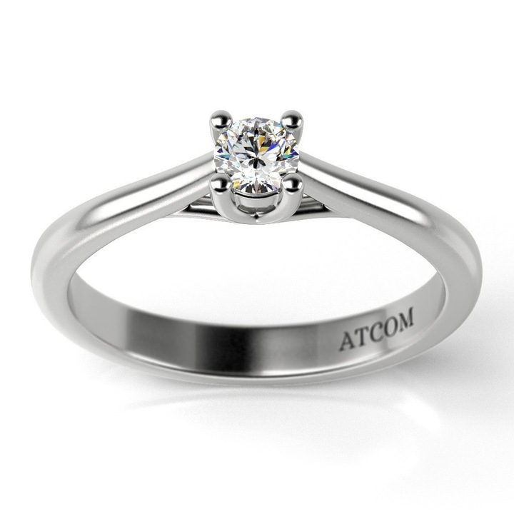 Годежен пръстен от бяло злато модел Tomer