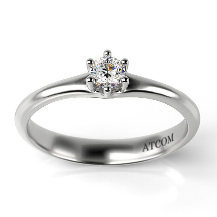 Годежен пръстен от бяло злато модел Tei