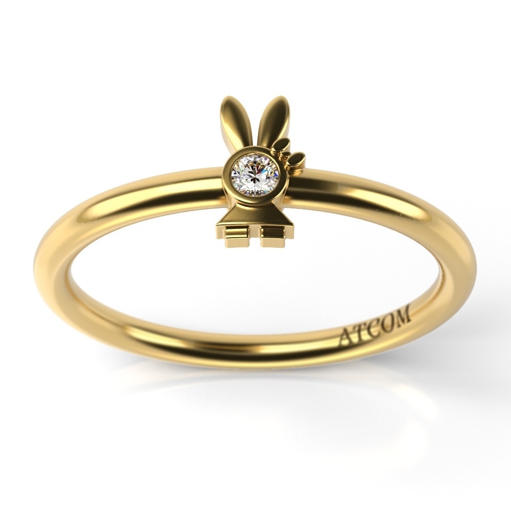 Inel din aur galben model Welian