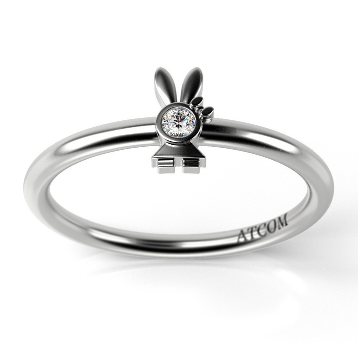 Годежен пръстен от бяло злато модел Welian