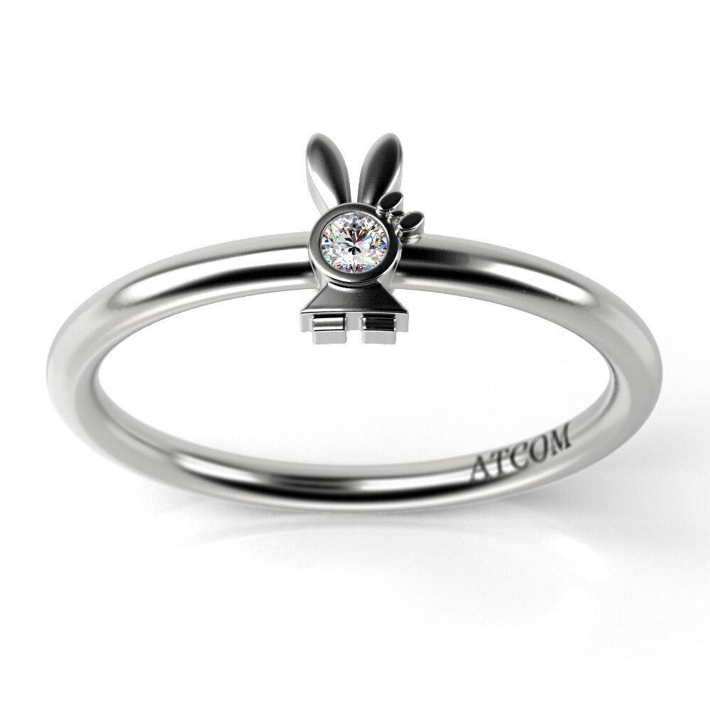 Inel din aur alb model Welian