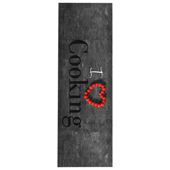 Covoras de bucatarie lavabil cu imprimeu Cooking, vidaXL, Poliamida, 60 x 180 cm, Multicolor Covoras de bucatarie lavabil cu imprimeu Cooking, vidaXL, Poliamida, 60 x 180 cm, Multicolor