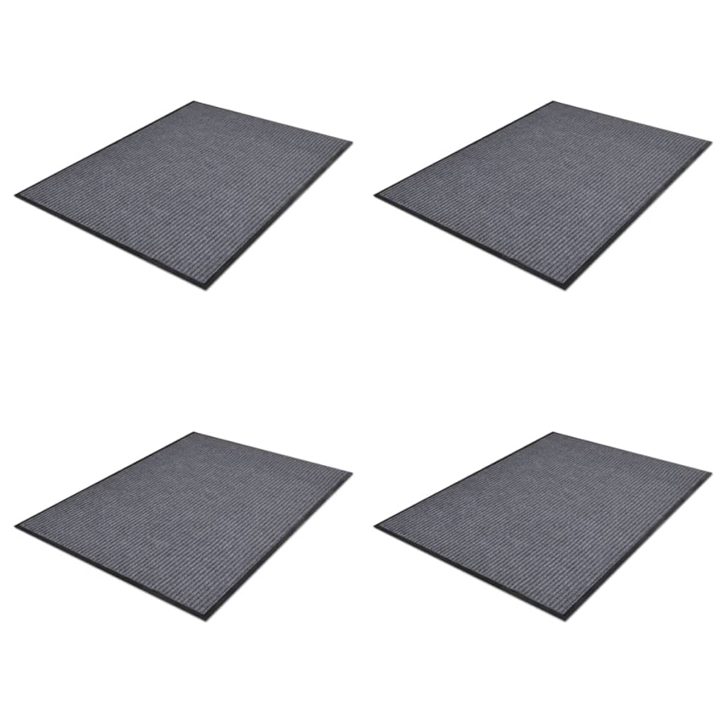 Set covorase de usa din PVC 4 buc gri, 90x60 cm 278749