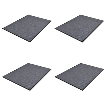 Set covorase de usa din PVC 4 buc gri, 90x60 cm 278749 Set covorase de usa din PVC 4 buc gri, 90x60 cm 278749