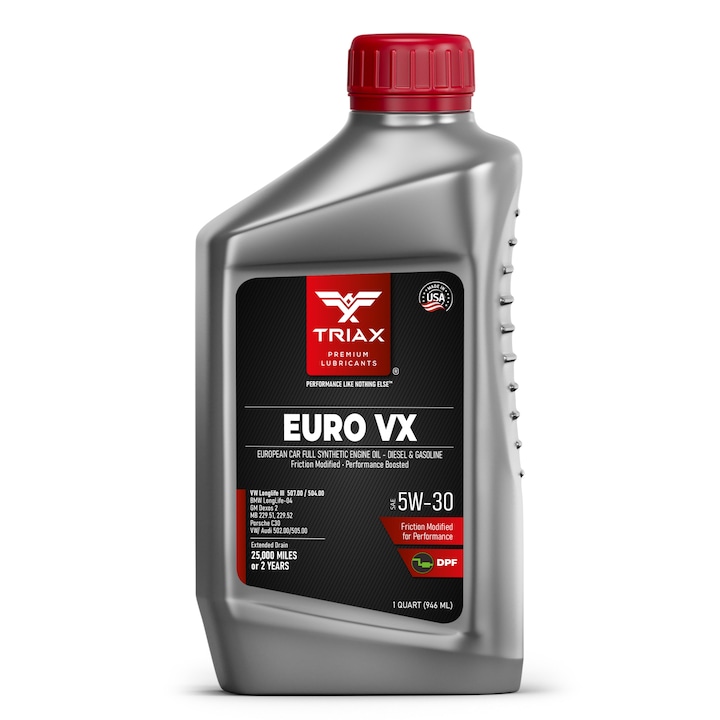 Ulei Motor Full Sintetic Made in USA TRIAX Euro VX 5W-30 - VW 507.00, 504.00, BMW LL-04, MB 229.51, 946 ml