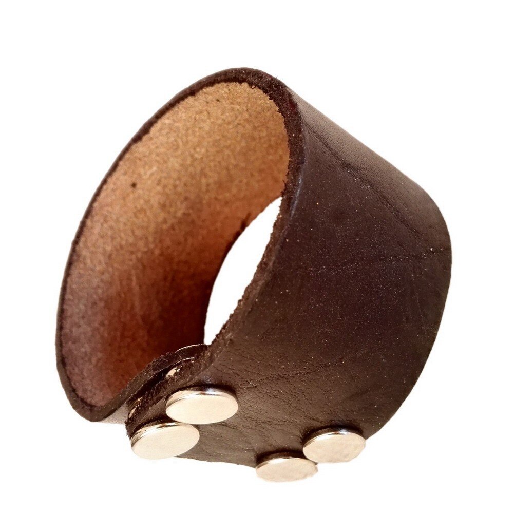 Bratara handmade din piele naturala rock STRONG4-M0139