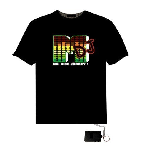 Tricou luminescent cu egalizator Mr. Disc Jockey marime S