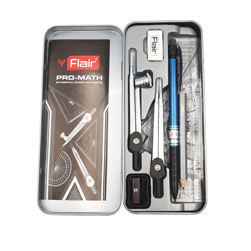 Trusa matematica geometrie 11accesori, Flair ProMat