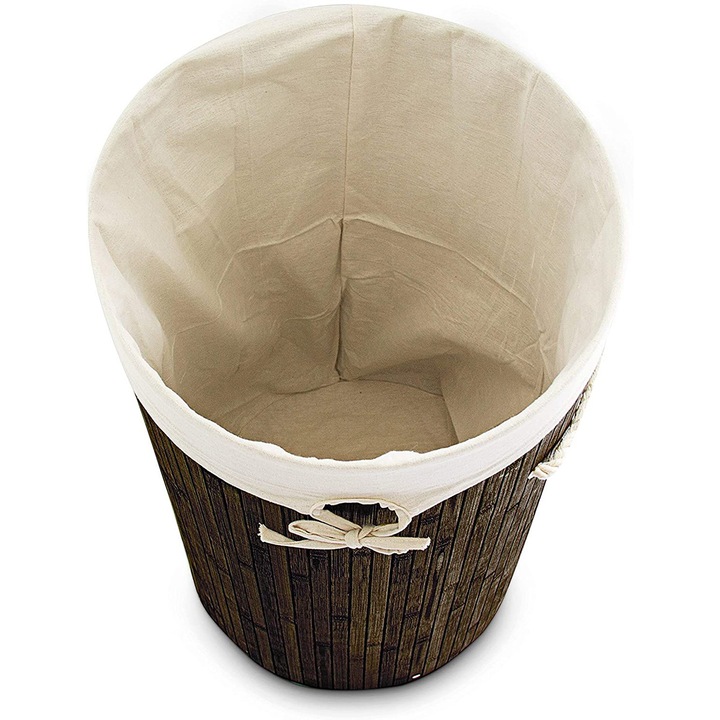 Cos rufe rotund 70 l, Bambus, Natur