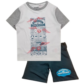 Pijama Harry Potter, Hogwarts, Alb/Negru Pijama Harry Potter, Hogwarts, Alb/Negru