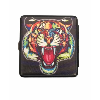 Tabachera Angel Tiger multicolor, capacitate 20 tigarete Tabachera Angel Tiger multicolor, capacitate 20 tigarete