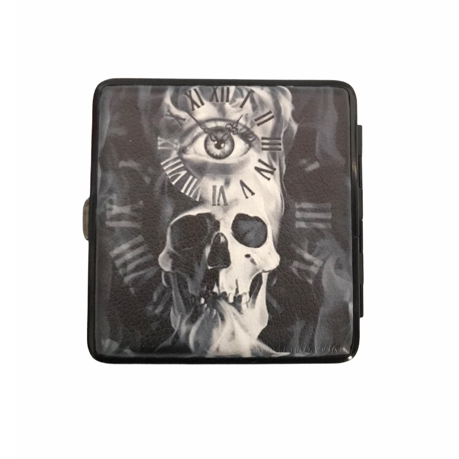 Tabachera Angel Skull Clock multicolor, capacitate 20 tigarete