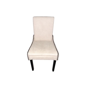 Scaun tapitat T13, Smart Living Studio Casa, picioare si cadru din lemn, material textil, Beige/Negru Scaun tapitat T13, Smart Living Studio Casa, picioare si cadru din lemn, material textil, Beige/Negru