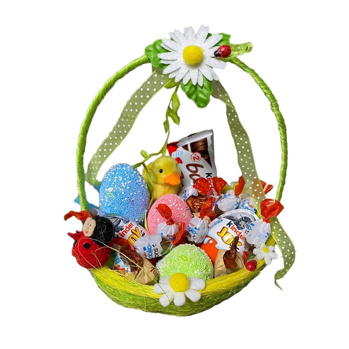 Cosulet de Paste cu dulciuri si decoratiuni tematice