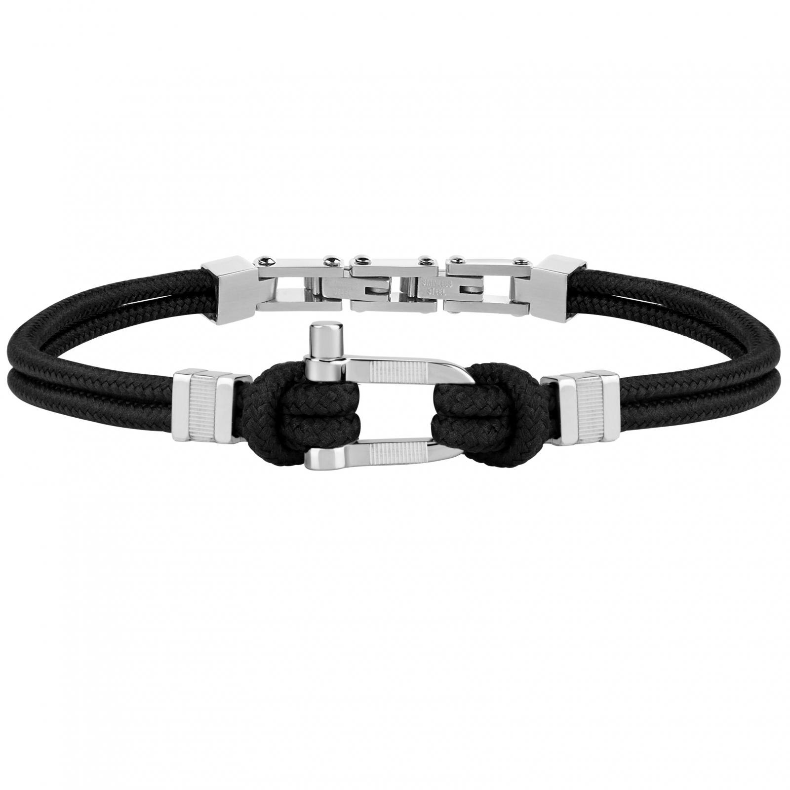 Bratara Morellato SAHB10, Negru, Argintiu