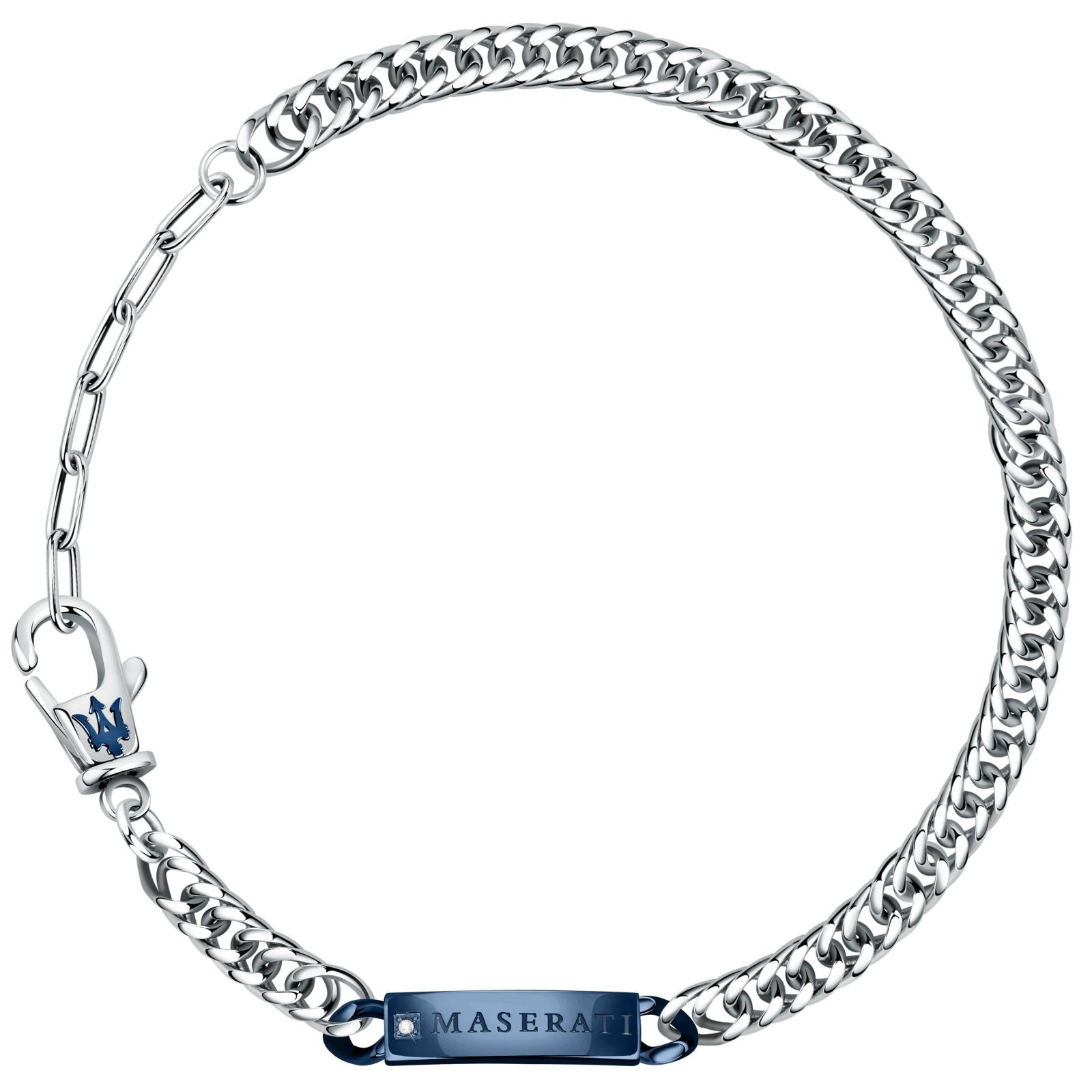 Bratara Maserati JM221ATY09, Argintiu, Albastru