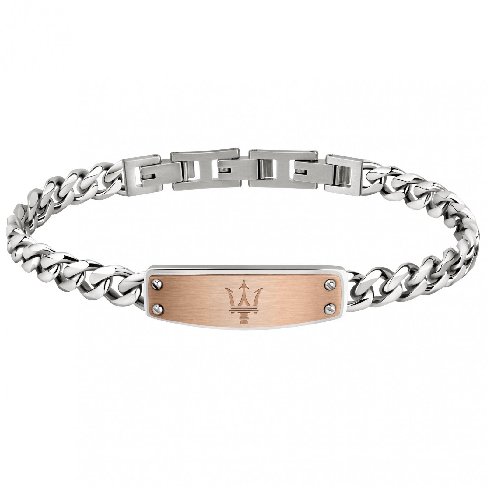 Bratara Maserati JM320AST03, Argintiu, Rose gold